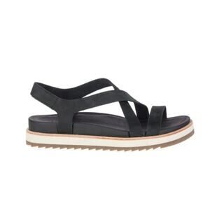 Merrell Juno Black Leather Backstrap Sandals